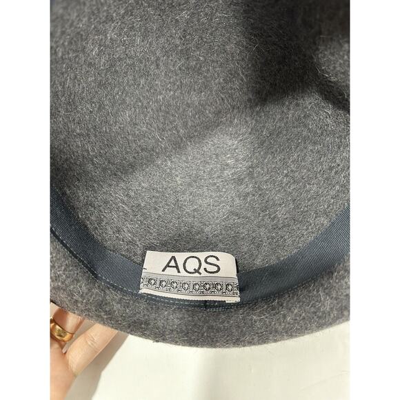 Vintage Bowler Derby Style Hat Gray Fur Felt Hat Gorgeous Luxurious‎ AQS